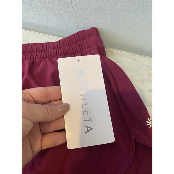 Athleta Speedwork Run Short Womens Medium Purple Running Athletic Gym Shorts - Picture 4 of 5